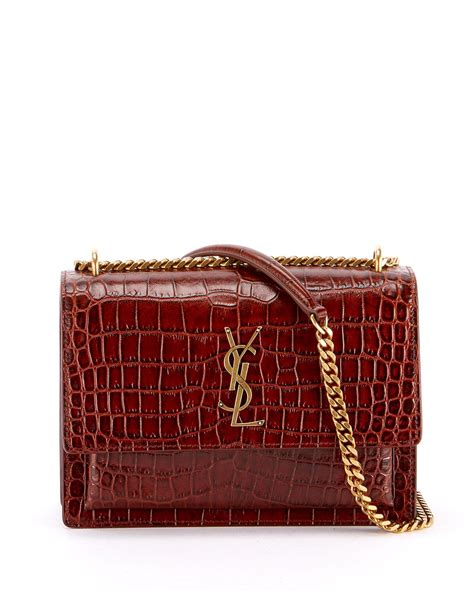 ysl crocodile shoulder bag